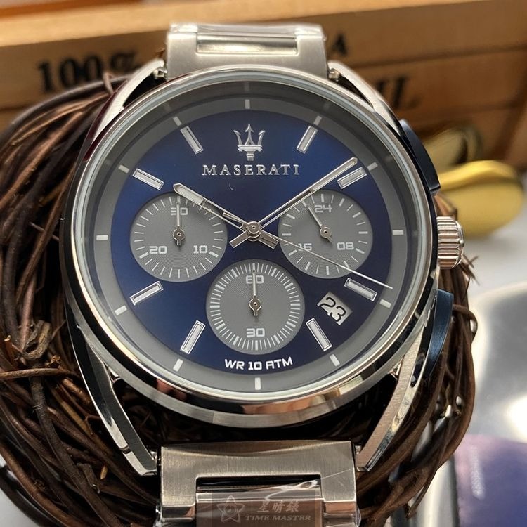 MASERATI手錶,編號R8873632004,42mm銀錶殼,銀色錶帶款◉20A004